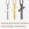 Ldurian Cross Chain for Men,PROVERBS 3:5 Holy Bible Quote Mens