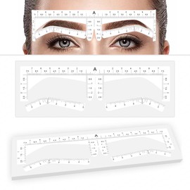 Disposable Eyebrow Ruler Stickers for Microblading & Permanent Makeup – Precision Adhesive Brow Mapping Tool for Tattoo Artists & At-Home Use – Eyebrow Measurement Stencil for Shaping (100Pcs A Type)