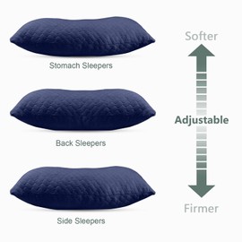 CHxxy Side Sleeper Pillow for Neck and Shoulder Reilef, Ergonomic Design Medium Firm Pillow, Queen Size Bed Pillows for Sleeping, Cross Cut Memory Foam Pillows for Back, Stomach and Side Sleepers