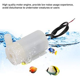 Mini bomba de agua, DC 3V 5V Micro motor sumergible Bomba de agua para fuente de pecera Acuario Jardín Planta Flor, Micro bomba de agua silenciosa Accesorio para tanque de agua Puerto USB