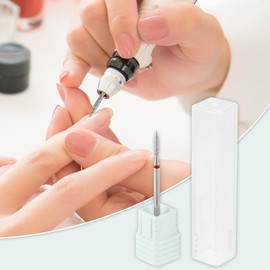 VOCOSTE Long Spiral-F Flame Blast Nail Drill Bit Stainless Steel Silver Tone