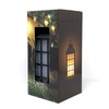 allgala Grid Lattice Panel LED Flame Effect Lantern Lamp