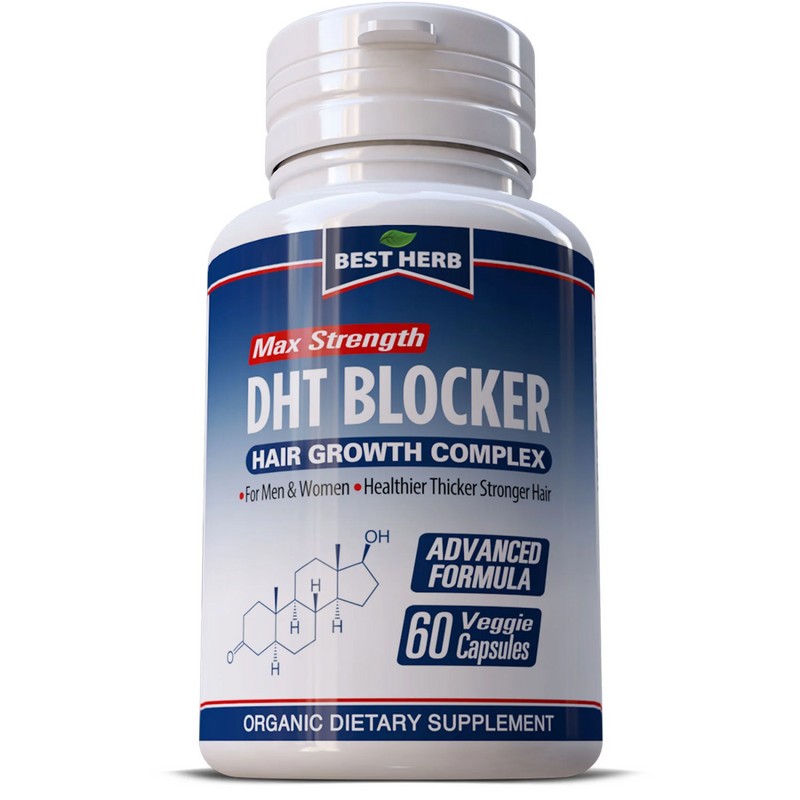 Unisex 2X Natural DHT BLOCKER Prevent Hair Loss Herbal Vitamins