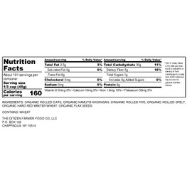 Farm to Table Foods Organic Ancient Grain Whole Grain & Oatmeal - 10 lb. bag