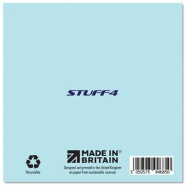 Stuff4 Elephant Baby Boy Congrats Card, 5.7 x 5.7 Inch, Blank Inside, Envelope Included, Made in UK