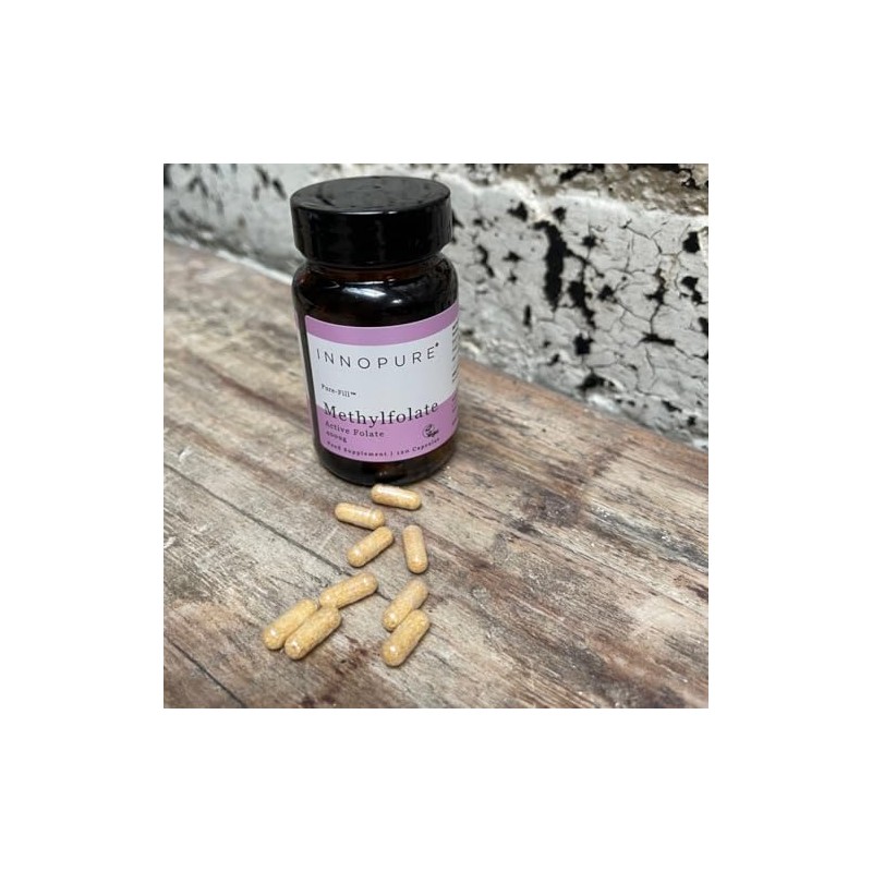 INNOPURE L-Methylfolate Folate 400mcg (No Fillers or Binders) Pure-Fill Supplement