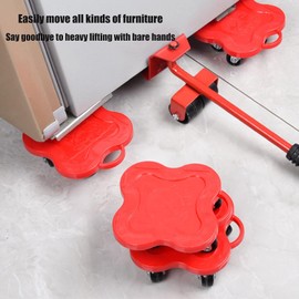 Furniture Moving Wheels, Furniture Lifter with 4 Pack Furniture Sliders Max Up for 400KG 360 Degree Rotatable Pads, Heavy Furniture Sliders for Sofas, Couches and Fridge