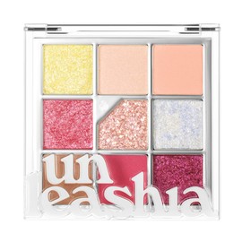 UNLEASHIA Glitterpedia - Sombra de ojos | Paleta | Maquillaje de ojos | Maquillaje de punto | Cosméticos (N°7 All of Peach Ade)