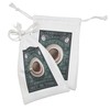 Lunarable Coffee Fabric Pouch Set of 2, Cup of Coffee