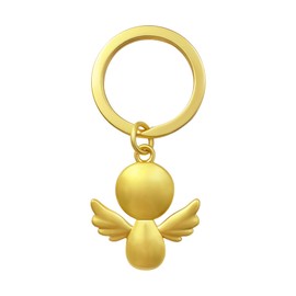 GERNEO® Guardian Angel Keyring Alana - Lucky Charm with Warm Smile in Gold, Rose Gold or Silver, gold