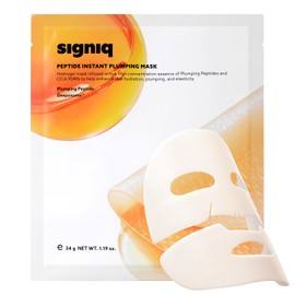 signiq Peptide Instant Plumping Mask, Embossed Hydrogel Mask, Lifting, Firming, PDRN, Skin-Elasticity, Korean Skincare, 34g x 3ea
