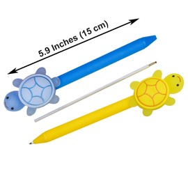 Maydahui 6 PCS Retractable Turtle Ballpoint Pen Black Ink Novelty