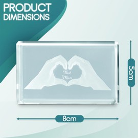SC Products 3D Laser Etched Crystal Mum Plaque | Crystal Gifts for Mum | Engraved Glass Mum Ornaments Best Mum Gifts | Gift for Mum