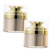 VICASKY 2pcs Multi-purpose Refillable Lotion Jar Airless Pump Bottle for