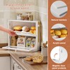 WOWLIVE Corner Bread Box for Kitchen Countertop, Large Double Layer