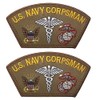Navy Corpsman Patch Fleet Marine Force FMF (Desert Tan, 2