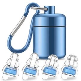 High Fidelity Concert Earplugs for Concerts Musicians，Earplugs for noise reduction，24db Advanced Filter Technology Ear Protection for Music Festivals,DJ's, Nightclub, Drummers - 2 Pairs(Blue)