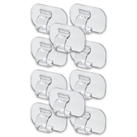 Clear Cord Hooks (Indoor Wire Fixing Supplies), 10 Pieces, Secures Cables Neatly and Neatly with PC/Audio Wiring Cords