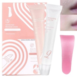 Soothing Moisturizing Facial Hair Removal Kit,2pcs Facial Hair Removal Cream,Hair Re/moval Kit,Upper Lip Hair Rem/over,Fa/cial Hair Rem/over for Women,Chin Hair Rem/oval for Women,Hair Remover Cream