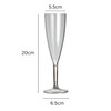 AIOS Set of 6 Unbreakable Polycarbonate Champagne Flutes. Capacity 150ml.
