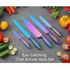 WELLSTAR Kitchen Knife Set 5 Piece, Razor Sharp German High