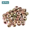 sourcing map 30Pcs Threaded Inserts, M6-1x10 Zinc Alloy Hex Socket