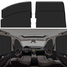 XCBYT - Cortinas de privacidad para ventana de coche, paquete de 4 cortinas de privacidad con bloqueo de luz UV del 99 % para coche, furgoneta, SUV, camioneta