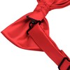GUSLESON Mens Adjustable Solid Red Bow Tie Pre-tied Wedding Bowtie