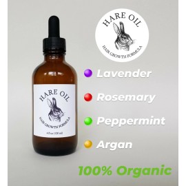 Hare Oil - 2 oz - Premium Organic Hair Growth Oil - Essential Oils in Argan Oil