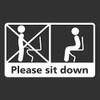 Sitting Sticker [Cutting Sticker] Do Not Stand Jo!! Sitting Toilet