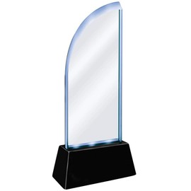 Customized 7.5" Basketball - Ball in Net Sail Radianz Light-Up Crystal Award, Basketball - Ball in Net Crystal Trophy, with Your Own Text Engraving