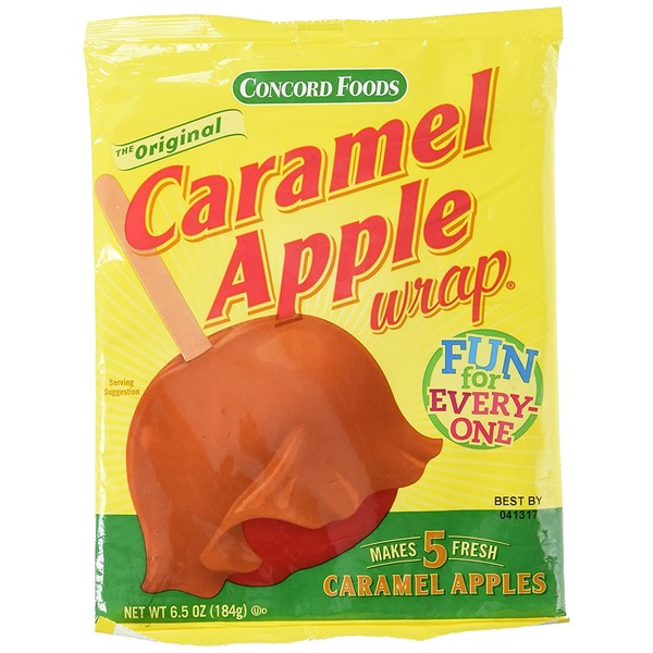 Concord Confections Caramel Apple Wrap, 5 Count