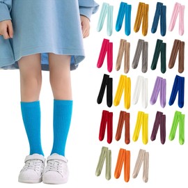 eigenn Children's Socks, 23 Colors to Choose from, Colorful, Kids' Socks, Children's Socks, Girls, Boys, Sports Events, Dance, Conspicuous, Fluorescent Color, Ribbed, Neon Color, Flashy, green, Free