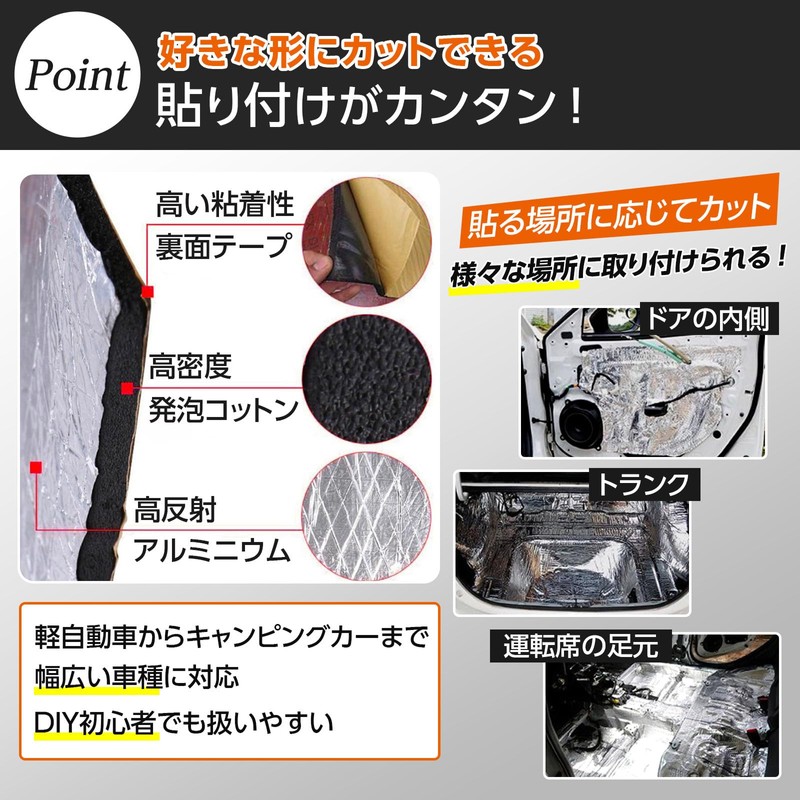 pikake bay Thermal Insulation Sheet, 9.8 x 7.1 x 0.2