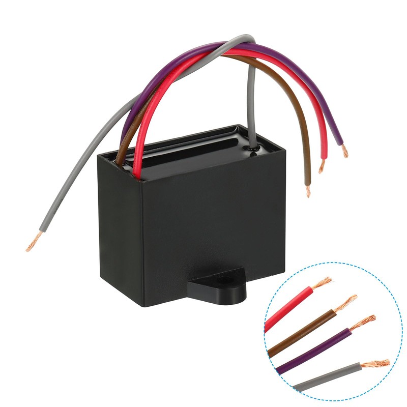 PATIKIL CBB61 Ceiling Fan Capacitor, 1Set 4+4.5+5uF 250V AC 50/60HZ