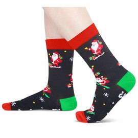 HAPPYPOP Christmas Gifts Stocking Socks for Men Women - Christmas Secret Santa Socks, Xmas Stocking Stuffers for Male Female with Greeting Card