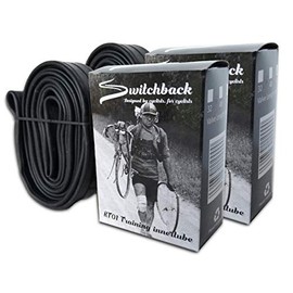 Switchback Inner Tubes 700 x 25-32 - 48mm Valve Length (2 Pack) | For road bike, cyclo-cross, touring, commuter, TT bikes