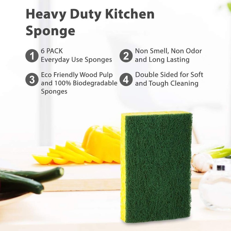 Cleaning Heavy Duty Scrub Sponge by Scrub-it - Scrubbing Sponges