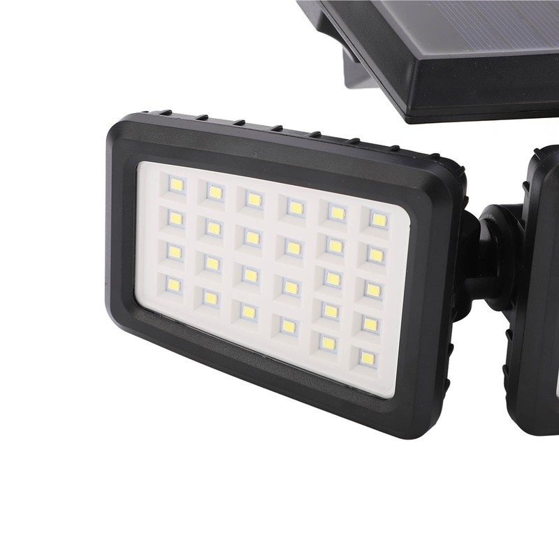 Outdoor Motion Sensor Light Solar Powered 3 Adjustable Heads IP65