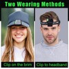Mudder 2 Pcs Rechargeable Cap Light with Head Strap and