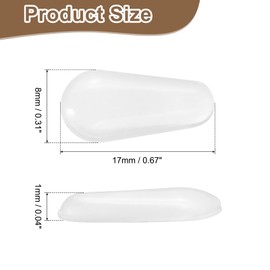 HARFINGTON 5 Pairs Eyeglass Nose Pads 1.8mm Thickness Silicone Adhesive Anti-Slip Glasses Nose Grips Teardrop Shape Glasses Nose Pads for Plastic Frames Glasses Sunglasses, Clear