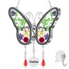 KUNDGLA Butterfly Suncatcher Grandma Stained Glass Sun Catcher for Windows