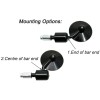 KEEPDSGN Motorcycle Round 7/8 Handle Bar End Mirror Black For