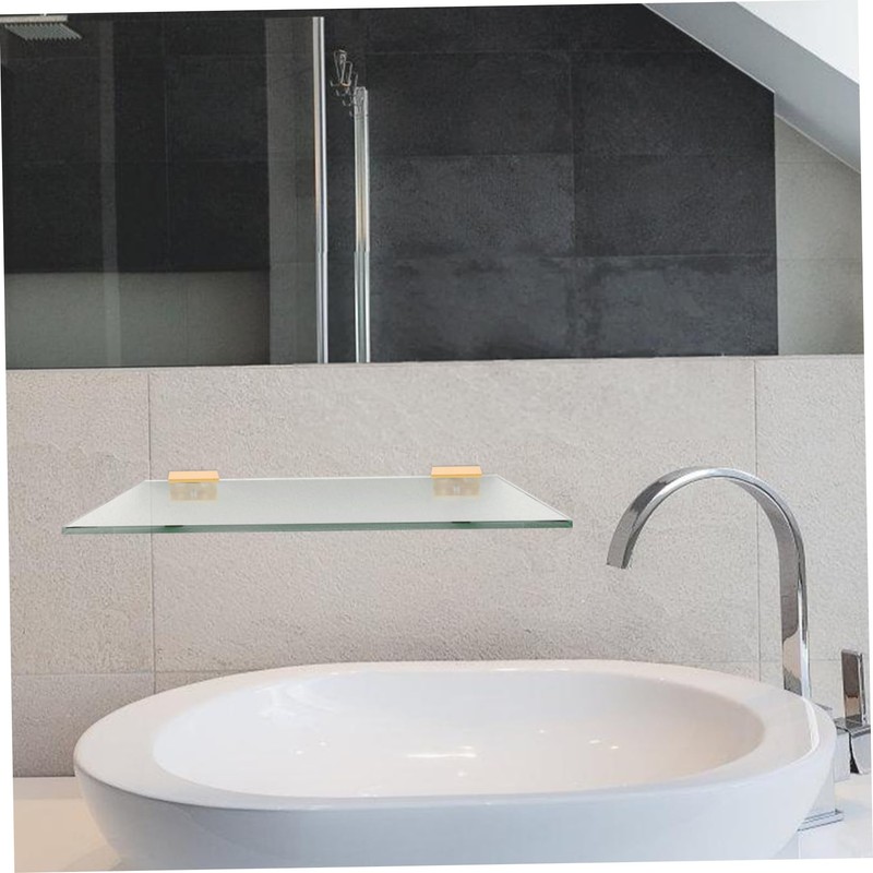 COHEALI 10pcs U Shaped Glass Shelf Brackets Durable Frameless Support
