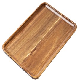 Eabdice Solid Wood Tea Tray, Rectangular Waiter Tray, Decorative Breakfast Bowl, Exclusive Home Accessory (Brown)