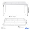 NiHome 4-Pack Stackable Plastic Kitchen Storage Shelf Foldable Rack -