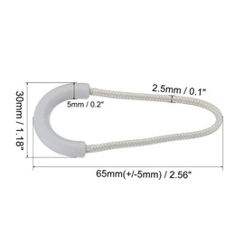 PATIKIL Zipper Pulls Extension Handle Cord, 10 Pack Finger Use Plastic U-Shape Tab Tag Extender for Luggage Backpacks, Grey