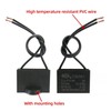 AKZYTUE CBB61 Capacitor 2uf 350V AC Ceiling Fan 2 Wire