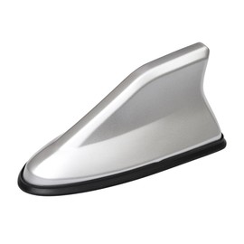 CGEAMDY Car Shark Fin Antenna Cover Fairing, Fm/AM Antenna, Made of ABS, Low Wind Resistance, for SUVs, Trucks, Vans, Car Tuning (Silver)