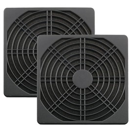 WHYHKJ 2pcs 3 in 1 Computer Dustproof Filter 120mm Plastic Black Computer Fan Colander Dust Net Dustproof Sponge Filter